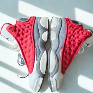 Nike Air Jordan Retro 13 Gym Red/Flint Grey 884129-600 Youth Size 5Y Shoes